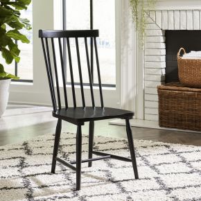 Liberty Furniture 224-C4000S-B Capeside Cottage - Spindle Back Side Chair - Black (RTA)