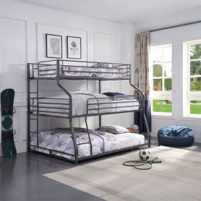 ACME 37450 Caius II - Twin Over Full/Queen Bunk Bed - Gunmetal