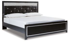 Signature Design by Ashley® B1420B24 Kaydell - Black - King Upholstered Panel Platform Bed