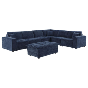 Coaster Fine Furniture 551821-SETA Atlantic - 7 Piece Upholstered Modular Sectional Sofa - Blue