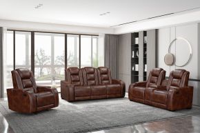New Classic 20-5483-3NP Chester - 3 Piece Manual Sofa & Loveseat & Recliner - Brown