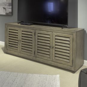 Liberty Furniture 899-TV78 Aspen Sky - 78" TV Console - Weathered Saddle Brown