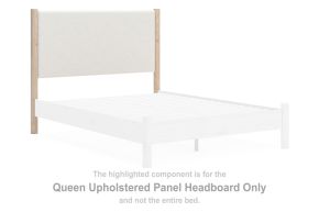 Signature Design by Ashley® B2615-57 Cadmori - Queen Upholstered Panel Headboard - Two-tone