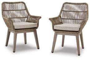 Ashley Furniture P399-601A Beach Front - Arm Chair With Cushion (Set of 2) - Beige