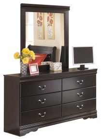 Ashley Furniture B128B1 Huey Vineyard - Dresser, Mirror - Black
