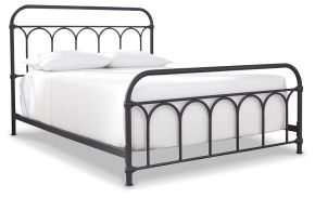 Signature Design by Ashley® B280-681 Nashburg - Queen Metal Bed - Black
