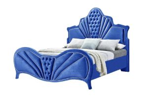 ACME 24217EK Dante - Eastern King Bed - Blue Velvet