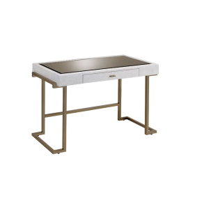 ACME 92334 Boice - Desk - White PU & Champagne