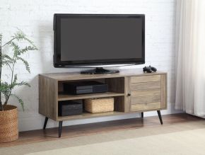 ACME LV00746 Baina II - TV Stand - Rustic Oak & Black Finish