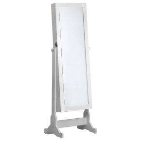 CoasterEveryday 901827 Zayas - Cheval Mirror With Jewelry Storage - White
