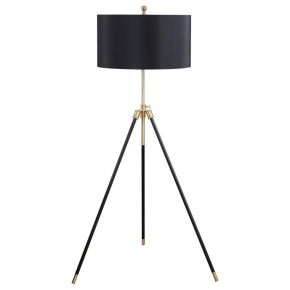 CoasterEveryday 923255 Zabka - Drum Shade Metal Tripod Floor Lamp - Black