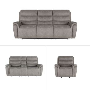 New Classic 22-U092-3FR New Classic 22-U092-3FR Kamari - Power P2 3 Piece Sofa & Loveseat & Recliner - Gray