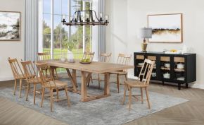Coaster Fine Furniture 108541-S9N Middleton - 9 Piece Extension Leaf Dining Set Natural - Brown