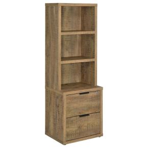 Coaster Fine Furniture 802693 Westpark - 3-Shelf Bookcase USB And Lockable Drawer - Mango