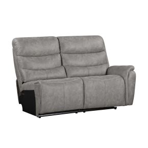 New Classic U092-20R-GRY Kamari - RAF Loveseat With One Recliner - Gray