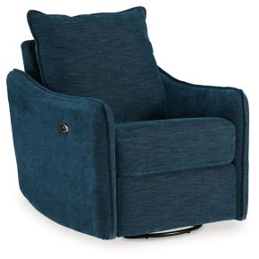 Ashley Furniture 4480128 Mcburg - Swivel Power Recliner - Navy