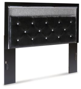 Signature Design by Ashley® B1420-157 Kaydell - Black - Queen Uph Panel Headboard - Glitter Details