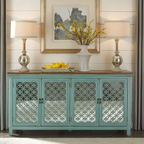 Liberty Furniture 2011-AC7236 Kensington - 4 Door Accent Cabinet - Blue