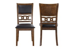 New Classic D1701-20-BRN Gia - Dining Chairs (Set of 2) - Brown - Faux Leather
