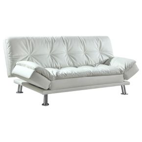 CoasterEssence 300291 Dilleston - Upholstered Tufted Convertible Sofa Bed - White
