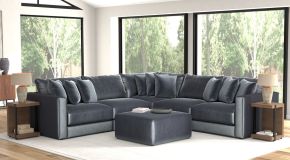 Jackson 2245/36/31/59/37/12-23 Remington - 5 Piece Modular Sectional And 1 Included Cocktail Ottoman - Slate