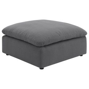 Coaster Fine Furniture 551457 Hobson - Square Upholstered Ottoman - Charcoal