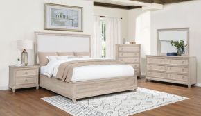Coaster Fine Furniture 215921KE-S5 Pembroke - 5 Piece Eastern King Bedroom Set - Washed Oak