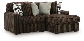 Signature Design by Ashley® 98104S14 Midnight-Madness - 2-Piece Sectional With RAF Corner Chaise - Chocolate