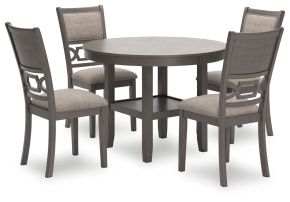Ashley Furniture D425-225 Wrenning - Dining Room Table Set (Set of 5) - Gray