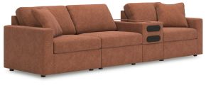Ashley Furniture 92102S28 Ashley Furniture 92102S28 Modmax - 4-Piece Sectional With Audio System Console - Spice