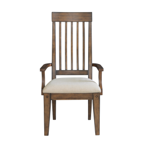 Samuel Lawrence Furniture S917-155 Seneca - Dining Arm Chair with Upholstered Seat - Brown