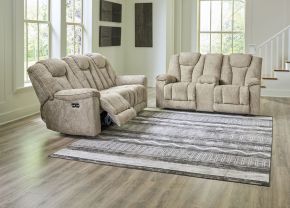 Signature Design by Ashley® 90309/15/18 Hindmarsh - Stone - 2 Pc. - Power Reclining Sofa, Power Reclining Loveseat