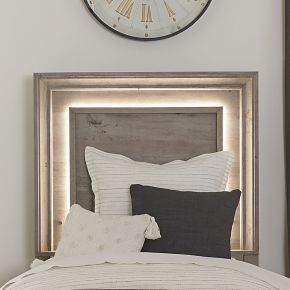 Liberty Furniture 272-BR11 Liberty Furniture 272-BR11 Horizons - Twin Panel Headboard With Lights - Graystone