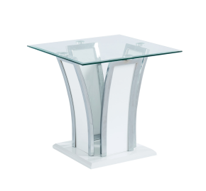 Furniture of America CM4372WH-E-PK Staten - End Table - Glossy White