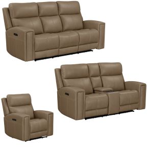 Liberty Furniture 7021TO-UPH-SOLOREC Camden - Sofa With Loveseat & Recliner - Brown