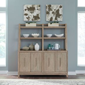 Liberty Furniture 789-DR-SBH Brentwood - Sideboard & Hutch - Brown
