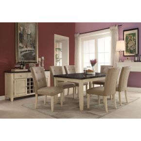 ACME 71759 Faymoor - Server - Limestone Marble & Antique White