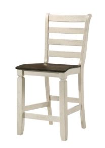 ACME 77183 Tasnim - Counter Height Chair (Set of 2) - Oak & Antique White