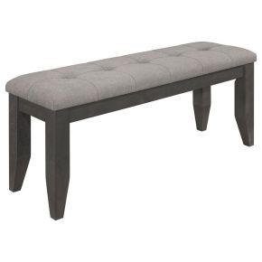 CoasterEveryday 102723GRY Dalila - Fabric Upholstered Wood Dining Bench - Dark Gray