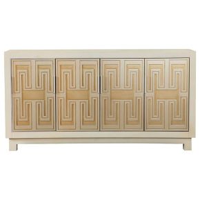 CoasterElevations 953416 Voula - 4 Door Wood Accent Storage Cabinet - White And Gold