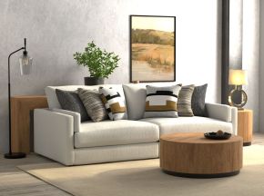 Jackson 2405/36/37-11 Trevor - 2 Piece Extra Deep Oversized Sofa - Chalk