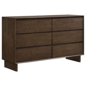 Coaster Fine Furniture 225013 Glenwood - 6-Drawer Dresser Cabinet - Warm Brown
