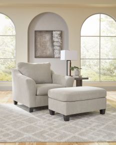 Benchcraft® 59803/23/14 Willarae - 2 Pc. - Chair And A Half, Ottoman - Taupe