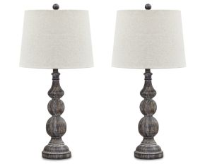 Signature Design by Ashley® L276014 Mair - Antique Black - Poly Table Lamp (Set of 2)