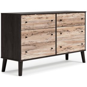 Signature Design by Ashley® EB5514-231 Piperton - Brown / Black - Six Drawer Dresser - Vinyl-Wrapped