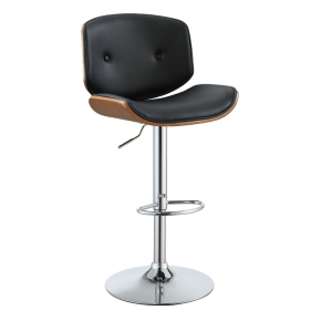 ACME 96756 Camila - Stool - Black PU & Walnut - 45"