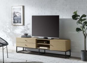 ACME LV01075 Isha - TV Stand - Oak Finish