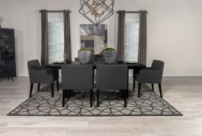 Coaster Fine Furniture 106251-S7 Catherine - 7 Piece Rectangular Dining Table Set - Black