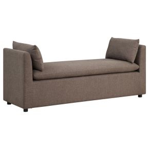 Coaster Fine Furniture 910280 Robin - Upholstered Accent Bench With Armrests - Brown