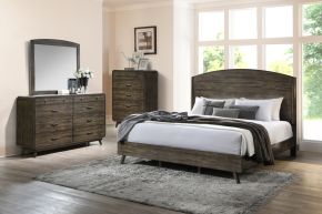New Classic 00-1078-14C Rex - Eastern King 4 Piece Bedroom Set (Bed, Dresser, Mirror, Chest) - Brown